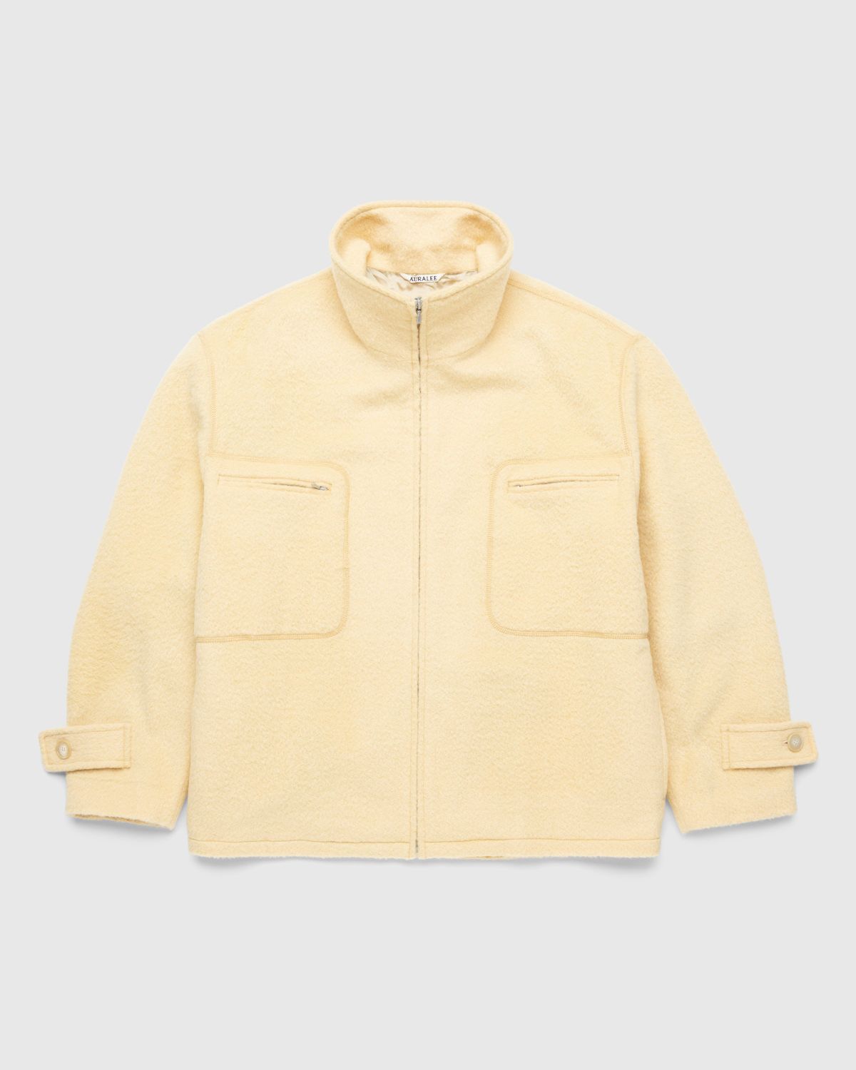 Auralee – Brushed Suri Alpaca Mohair Blouson Yellow